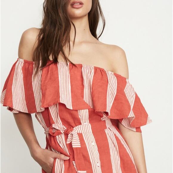 Faithful the Brand Amalfi Off Shoulder Mini Dress Size 8 (Small Flaw)‎ - Picture 14 of 14